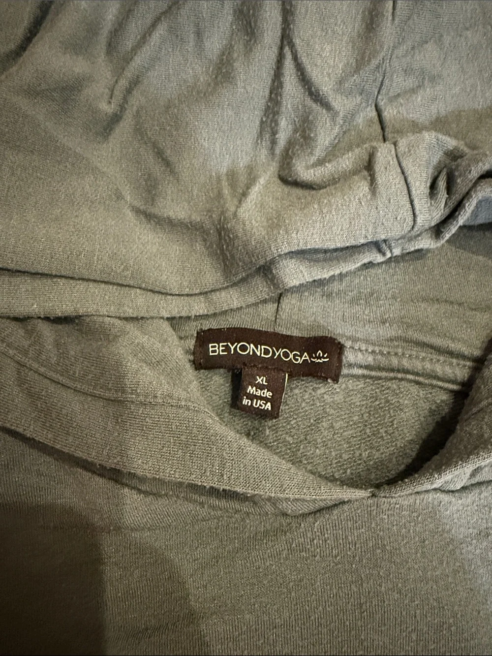 Beyond Yoga muted olive pullover hoodie - Picture 2 of 3